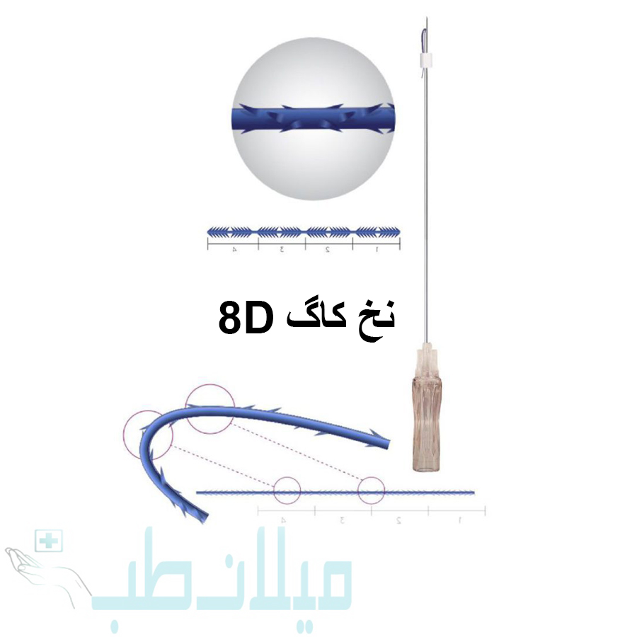 نخ لیفت برند مدیلیفت مدل کاگ 8D سایز G19.100mm