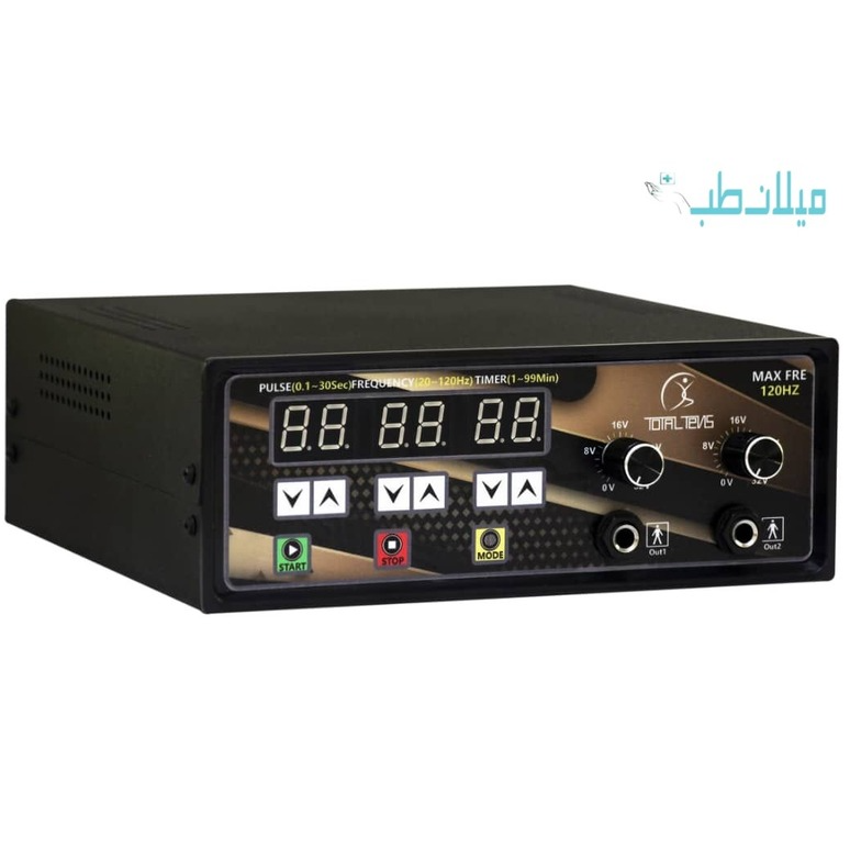 دستگاه فیزیوتراپی توتال تنس خانگی ۲کانال ۱۲۰ هرتز  ۱۳برنامه