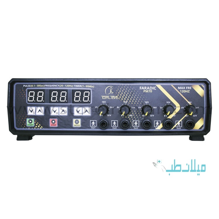 دستگاه فیزیوتراپی توتال تنس خانگی ۵کانال ۱۲۰ هرتز  ۱۷ برنامه