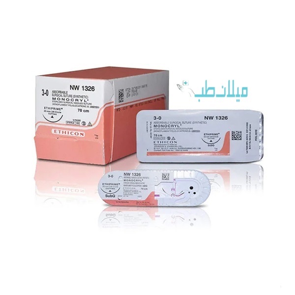 نخ بخیه مونوکریل اتیکون (Monocryl Ethicon)  0-0