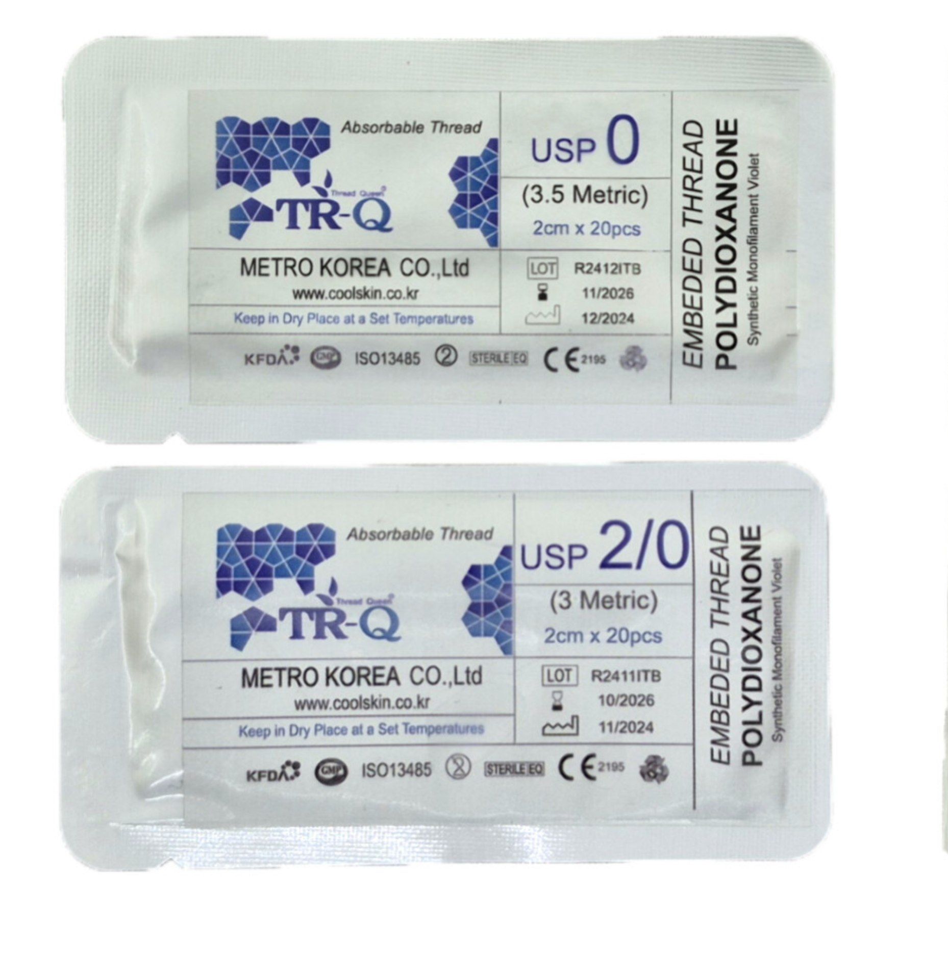 نخ امبدینگ PDO کات شده برند TR-Qسایز 0-4 کره جنوبی